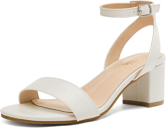 Women'S Open Toe Ankle Strap Low Block Chunky Heels Sandals Party Dress Pumps Shoes