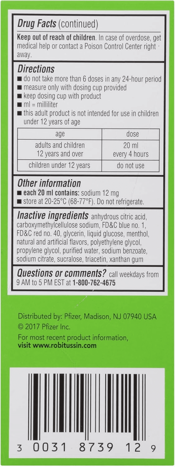 Adult Maximum Strength Cough + Chest Congestion DM Max (4 Fl. Oz. Bottle), Cough Suppressant & Expectorant, Raspberry Flavor - Image 8