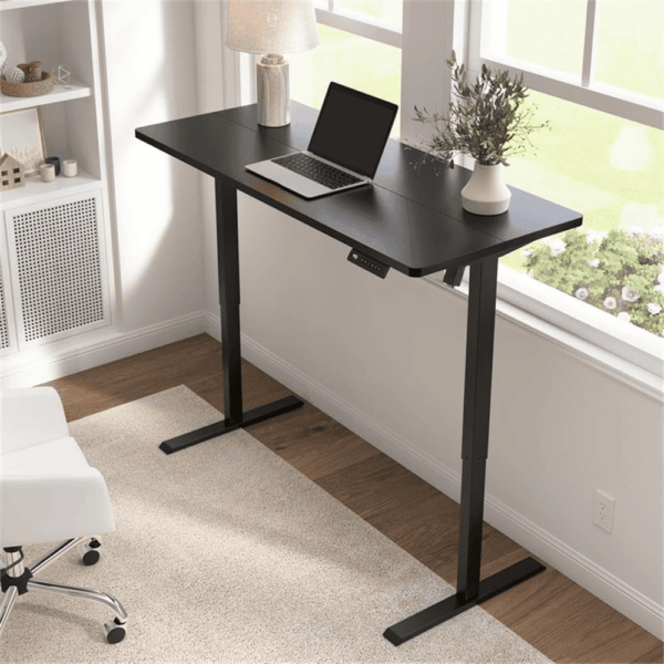 Bush Furniture Energize 55W X 24D Electric Height Adjustable Standing Desk in Basic Black, Ergonomic Sit-Stand Computer Table for Home Office - Image 2