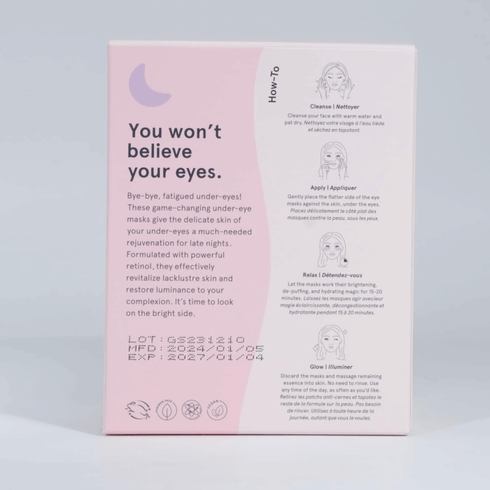 under Eye Patches for Puffy Eyes and Dark Circles (Retinol, 24 Pairs) Restoring Gel under Eye Masks with Hyaluronic Acid - Vegan Cruelty-Free Skincare Birthday Gifts for Women - Image 9