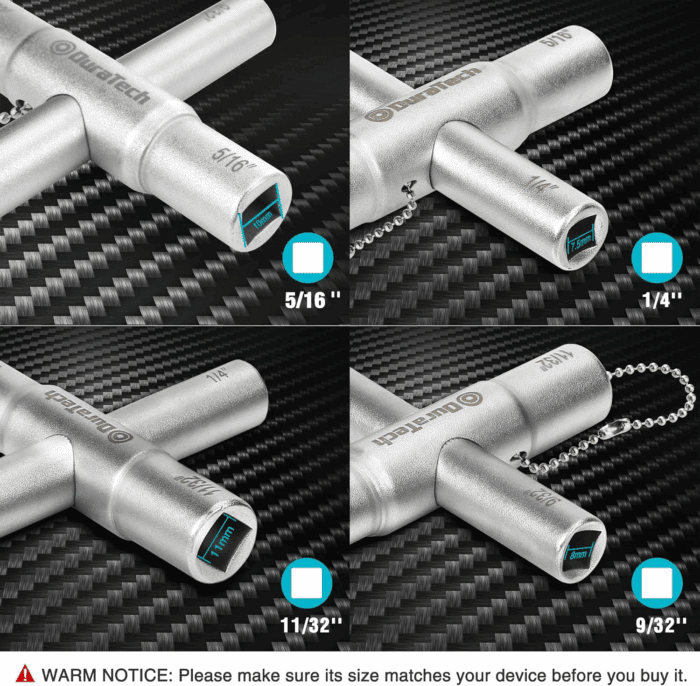 3-In-1 Plumber Wrench & 4 Way Sillcock Key, 2-Pack, for Valve, Faucet Nuts, and Spigots - Image 4