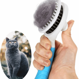 Cat Self Cleaning Slicker Brush, Pets Skin Friendly Grooming Brushes for Shedding Dogs Cats Hair Easy to Remove Loose Undercoat with Long or Short Hairs Pet Massage Tool All Hair Type - UPGRADED
