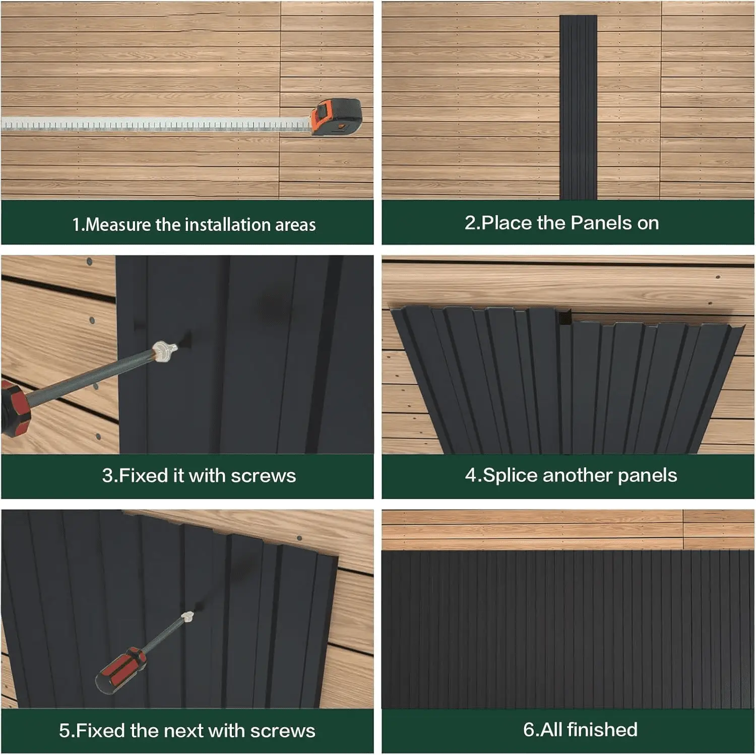 18 Pcs Galvanized Steel Roof Panels,L42.52×W17.72 Inch Metal Roof Panels,Corrugated Tin Roofing Panels Roof Protector for Garages,Sheds,Stables and Mobile Homes - Image 5