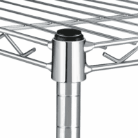 Heavy Duty 5-Shelf Storage Shelves, 1750Lb Loading Capacity, 35.43" W X 17.72" D X 70.87" H Adjustable Shelving Unit with Wheels, Chrome, 2 Pack - Image 5