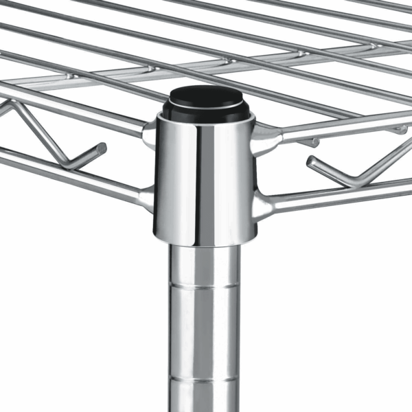 Heavy Duty 5-Shelf Storage Shelves, 1750Lb Loading Capacity, 35.43" W X 17.72" D X 70.87" H Adjustable Shelving Unit with Wheels, Chrome, 2 Pack - Image 5