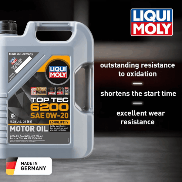 Top Tec 6200 SAE 0W-20 | 5 L | Fully Synthetic Engine Oil | SKU: 20238 - Image 2