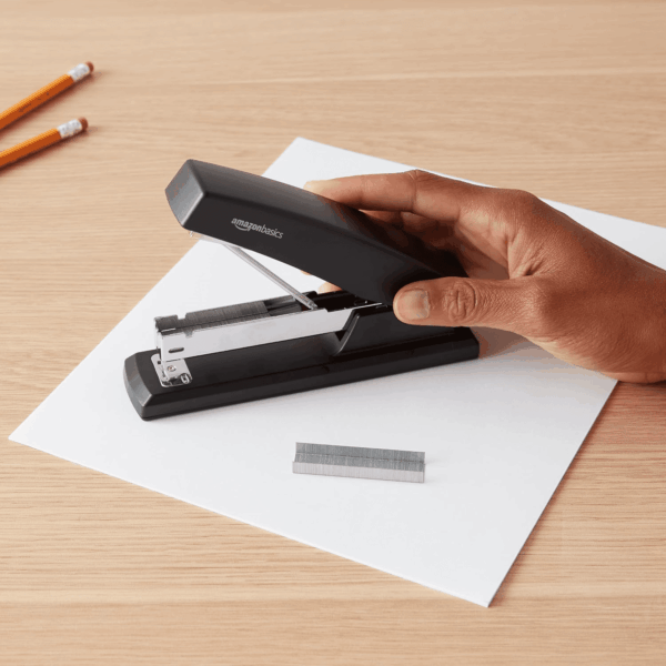 Stapler with 1000 Staples, Office Stapler, 25 Sheet Capacity, Non-Slip, Black - Image 7