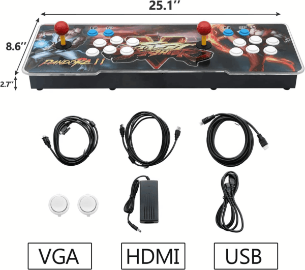 30000 Games in 1 Arcade Game Console ,Pandora Treasure 3D Double Stick,30000 Classic Arcade Game,Search Games, Support 3D Games,Favorite List, 4 Players Online Game,1280X720 Full HD Video Game - Image 3