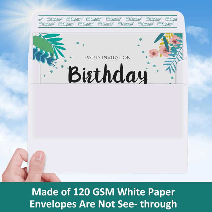 A2 White Paper Envelopes 250 Pack 4.375X5.75" Invitation Envelopes Self Seal for RSVP, Wedding, Thank You Notes, Greeting Cards, Photos, Announcements - Image 4