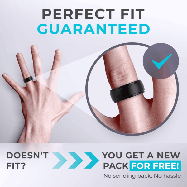 Men'S Silicone Rings 10Mm Wide 2.5Mm Thick Rubber Bands, Breathable,Variety Multipack 1-7 - Image 6
