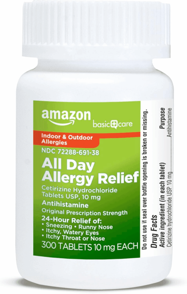 24 Hour Allergy Relief, Cetirizine Hydrochloride Tablets, 10 Mg, 300 Count (Packaging May Vary) - Image 6