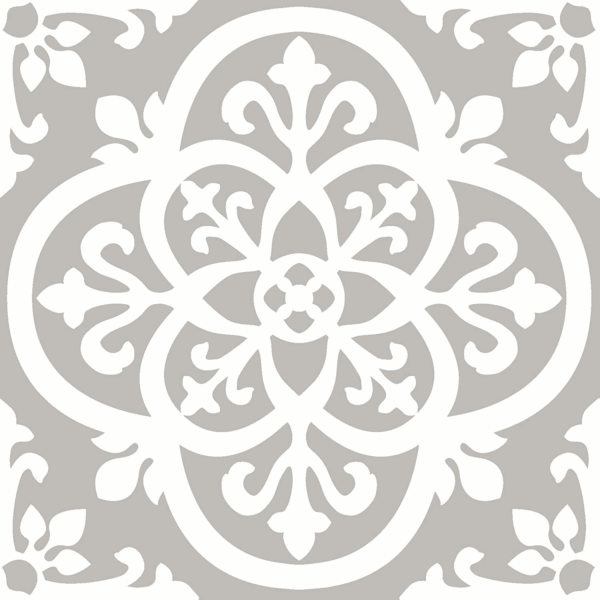 FP2942 Medina Peel & Stick Floor Tiles, Grey