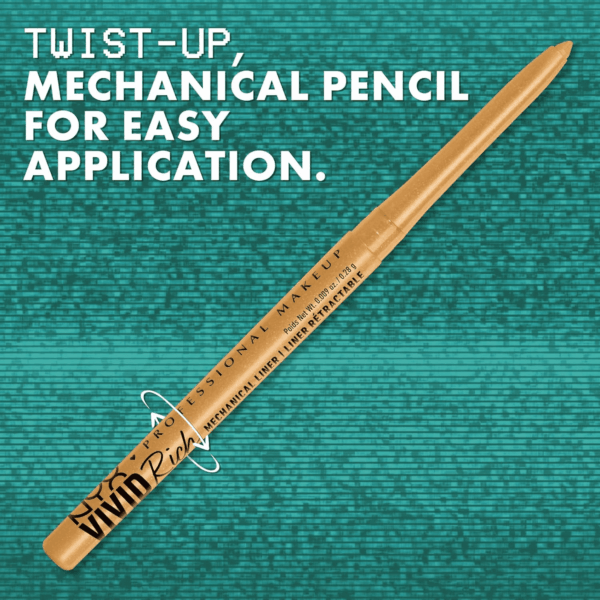 Mechanical Eye Pencil, Vivid Rich Mechanical, Creamy Retractable Eyeliner - Tigers Prize, Cork Orange Eyeliner - Image 3
