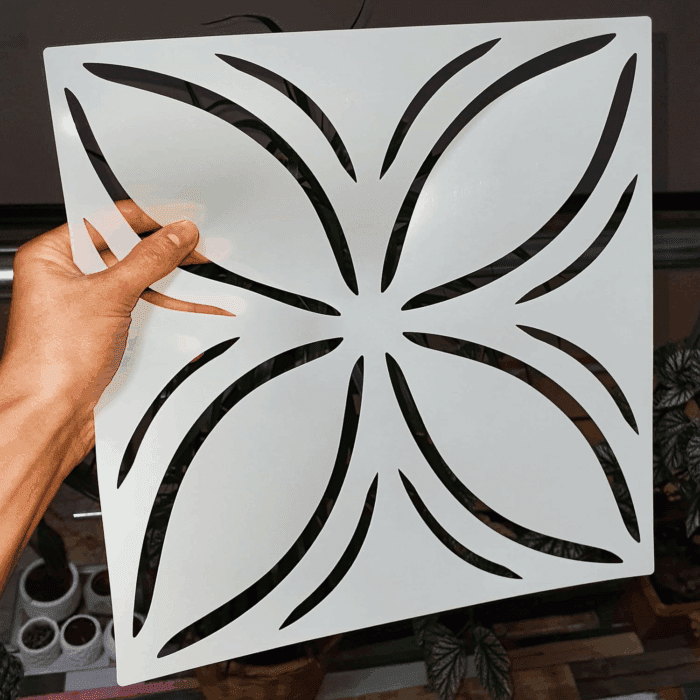 2 Pcs 12" X 12" Tile Stencil Painting Stencil for Walls and Floors - Reusable - Stencils for Painting - Stencil for Home Decor (Design-6) - Image 4