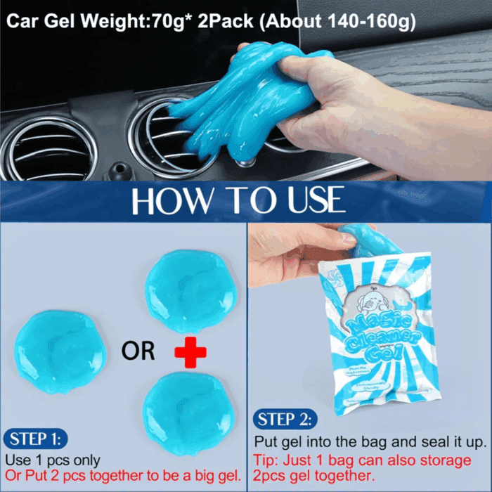 Car Interior Duster Detail Brush Cleaning Gel Kit, Soft Dash Vent Dusting Slime Putty Detailing Brushes Accessories Essentials Supplies Tools for Auto,Truck,Suv,Rv - Image 6