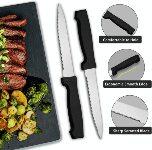 72-Pieces Silverware Set for 12, Flatware Set with Steak Knives, Stainless Steel Cutlery Set, Include Forks Spoons and Knives Set, Dishwasher Safe Utensil Sets for Home Restaurant - Image 5