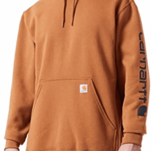 Men'S Loose Fit Midweight Logo Sleeve Graphic Sweatshirt