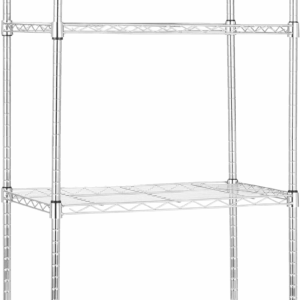 4-Shelf Adjustable, Storage Shelving Unit, (200 Pound Loading Capacity per Shelf), Steel Organizer Wire Rack, 13.4"D X 23.2"W X 48"H, Chrome