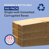 Shipping Boxes Small 12"L X 9"W X 6"H, 100-Pack | Corrugated Cardboard Box for Packing, Moving and Storage - Image 3