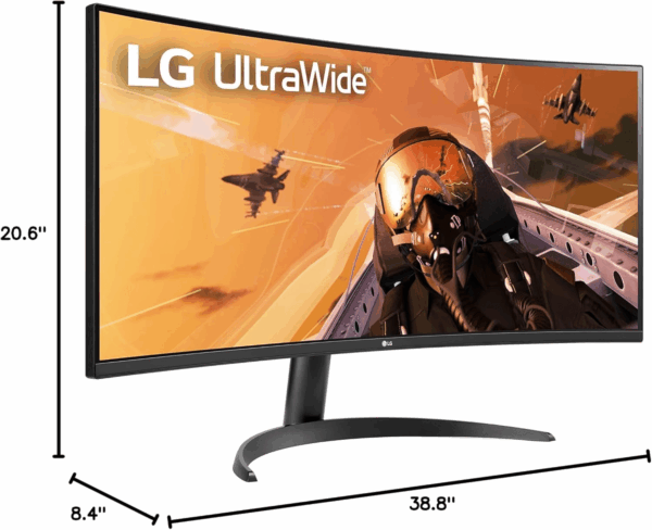 34WP60C-B 34-Inch 21:9 Curved Ultrawide QHD (3440X1440) Gaming Computer Monitor with 160Hz Srgb 99% Color Gamut and HDR 10, AMD Freesync Premium and 3-Side Virtually Borderless Screen Tilt,Black - Image 9