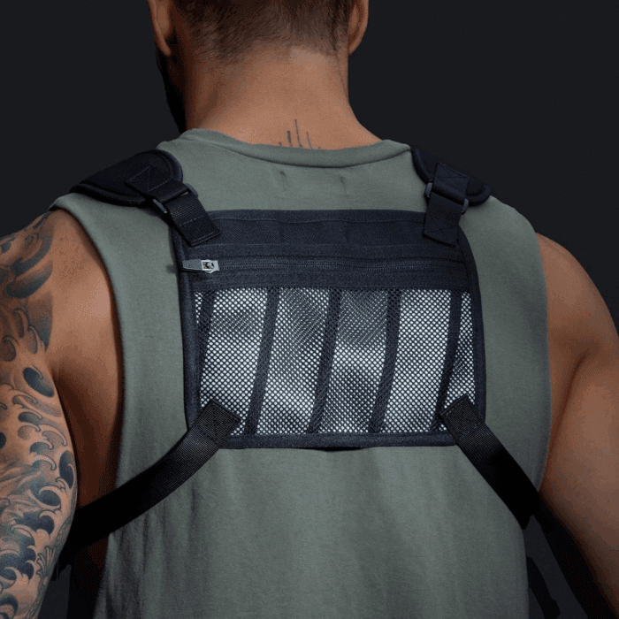 Water Resistant Chest Pack - Running Vest for Workouts, Running Phone Holder Extra Storage, Lightweight Running Pack - Image 5