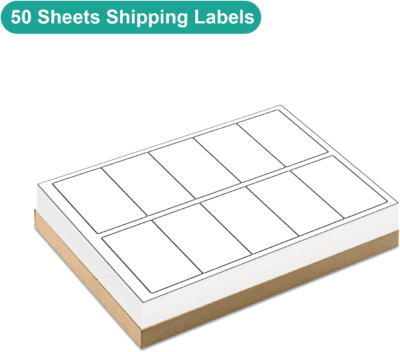 2X4 Shipping Address Labels - 500 Count, 50 Sheets for Printer - 10-UP Internet Mailing Stickers - 2" X 4" FBA Labels for Laser/Inkjet Printer - Image 3
