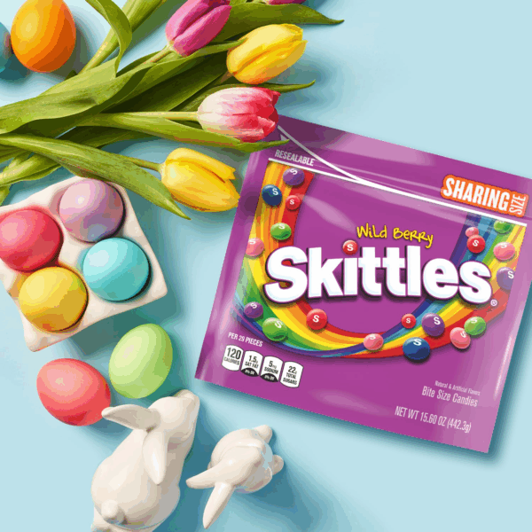Wild Berry Chewy Colorful Rainbow Easter Egg Basket Candy Filler Sharing Size, 15.6 Oz Resealable Bulk Bag - Image 4