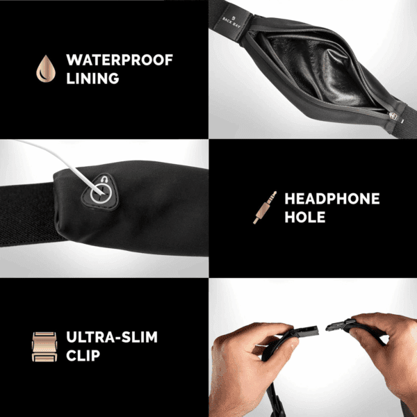 Back Bay Slim Running Belt for Women & Men [Fits ALL Phones], Runners Fanny Pack for Men, Money Belt, Running Gear Gift, Waist Bag Workout Gear, Iphone Runner'S Phone Holder Waist Pack - Image 7
