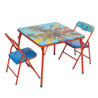 Kids Table & Chairs Set for Kid and Toddler 36 Months up to 7 Years, Includes: 1 Table (24" L X 24" W X 20" H), 2 Chairs (13" L X 13.5" W X 21" H) Weight Limit: 70 Lb - Image 2
