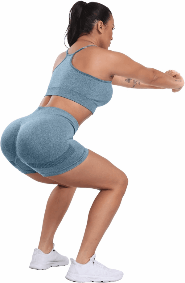 Women'S 4 Packs Workout Gym Shorts, High Waisted Butt Lifting Scrunch Butt Seamless Booty Shorts - Image 6