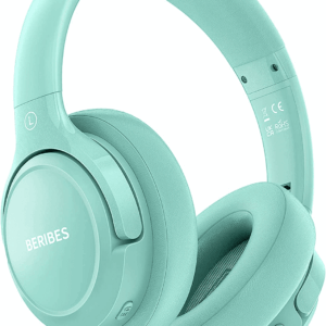 Bluetooth Wireless Headphones over Ear, 65H Playtime and 6 EQ Music Modes with Microphone,Hifi Stereo Foldable Lightweight Headset, Deep Bass for Home Office Cellphone PC Etc.(Green)