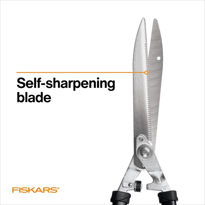Power-Lever Hedge Shears - 25"-33" Extendable Handle - Plant Cutting Scissors - Yard and Garden Tools - Orange/Black - Image 6