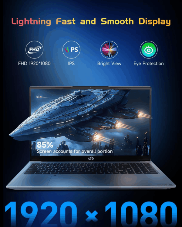 15.6 IPS Fhd-Student-Laptop, 16GB RAM 1TB SSD Backlit Keyboard Fingerprint Intel Pentium Quad-Core N100 (Beat to I3-1115G4, up to 3.4Ghz) Computer with Wifi 6 Numpad Win 11 Silver - Image 4