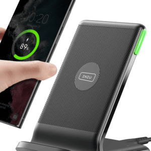 Wireless Charger, 15W Fast Qi-Certified Wireless Charging Station with Sleep-Friendly Adaptive Light Compatible with Iphone 16 15 14 13 Pro XS 8 plus Samsung Galaxy S25 S24 S23 Note 20 Google Etc