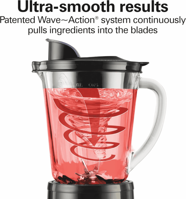 Wave Crusher Blender for Smoothies with 40 Oz Glass Jar and 14 Functions, Ice Sabre Blades & 700 Watts for Consistently Smooth Results, Black & Stainless Steel (54220) - Image 5
