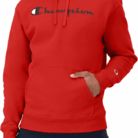 Men'S Powerblend Fleece Hoodie Sweatshirt with Script Logo (Regular and Big & Tall)