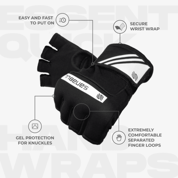 Gel Boxing Hand Wraps for Men & Women Muay Thai MMA Kickboxing Quick Wraps Boxing Inner Gloves Wrist Knuckle Protection - Image 4