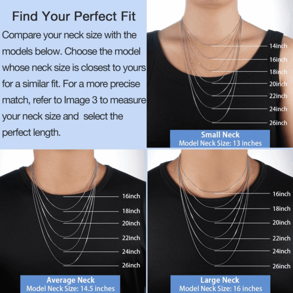 925 Sterling Silver Chain Necklace Chain for Women 1.1Mm Cable Chain Necklace Upgraded Spring-Ring Clasp - Thin & Sturdy - Italian Quality 16/18/20/22/24 Inch - Image 2