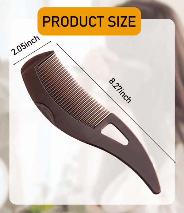 Dandruff Comb Fine Tooth Brown Scalp Detox Comb Lice for Women, Men & Kids Scalp Massage, Detoxing & Sweep Tool for Hair Care - Image 4