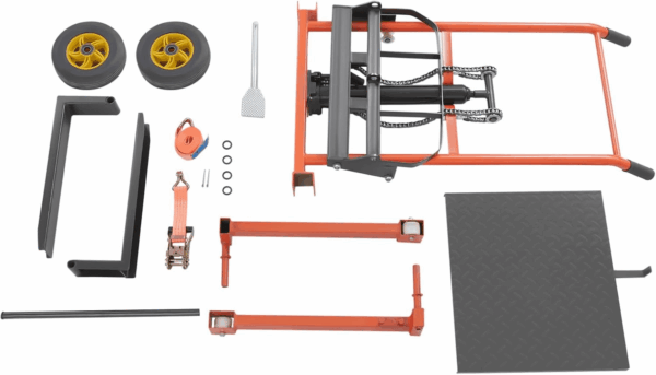 Hydraulic Material Lift Winch Stacker, 36" Max Lift 577 Lbs Max. Load, Pallet Truck Dolly, Lift Table, Fork Lift with 9" Wheels Hydraulic Material Lift Pallet Truck (36" Max Lift, 577 Lbs Max. Load) - Image 8