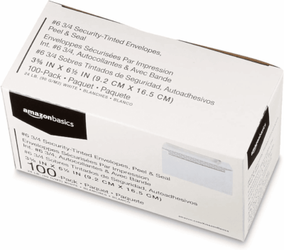 6 3/4 Security Tinted Envelopes with Peel and Seal, 100-Pack, White - Image 6