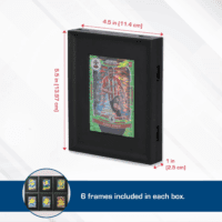 Interlocking Card Frames - Black | Interlocking Frames Ideal for Collectibles, Trading Cards, and Memorabilia | Wall Display Frame (Standard Cards - 6 Pack) - Image 3