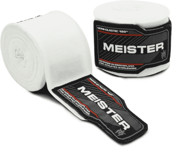 Adult 180" Semi-Elastic Hand Wraps for MMA & Boxing (Pair)