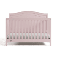 Paris 4-In-1 Convertible Crib - GREENGUARD Gold Certified, Converts to Toddler Bed, Daybed and Full Bed, Fits Standard Crib Mattress, Adjustable Mattress Base, Blush - Image 2
