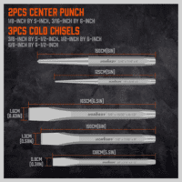 16-Piece Punch and Chisel Set, Including Taper Punch, Cold Chisels, Pin Punch, Center Punch - Image 8