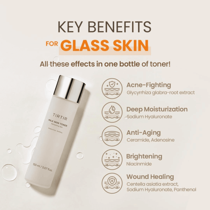 Milk Skin Rice Toner | Deep Moisturizing, Hydrating Toner for Face, Niacinamide, Ceramide, Rice Bran Extract, Nature-Oriented Ingredients for Korean Skin Care, Vegan, 5.07 Fl.Oz. - Image 7