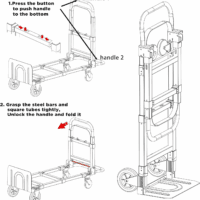 Convertible Hand Truck Dolly Cart, Folding Hand Cart with Wheels Collapsible Hand Truck, Aluminum Dolly Cart for Moving Luggages, Boxes, Large Cartons, 500 Lbs Load Capacity - Image 3