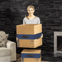 Small Prime Moving Box 10 Pack, Reinforced Handles, Tape-Free Assembly, Attached Lid, 16-In X 12-In X 12-In (0062716) - Image 3
