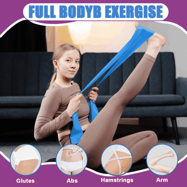 Resistance Bands Set,  Elastic Bands with 4 Resistance Levels, Exercise Bands Workout Resistance Bands Set for Strength Training,Yoga,Gym,Pilates,Fitness - Image 4
