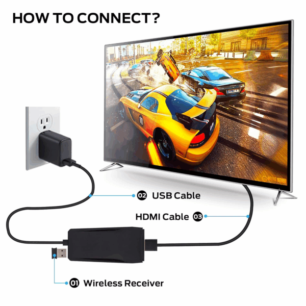 Retro Game Console, Plug & Play TV Gaming Console with 20,000 Built-In Games, 64GB, 4K HDMI Output, 9 Iconic Emulators, 2.4G Wireless Controllers, Dark - Image 5